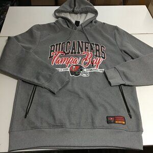 Tampa Bay Buccaneers Sweatshirt Mens Medium Gray Hoodie NFL Football